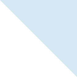 A solid white triangle fills the bottom left, while a light blue triangle fills the top right.