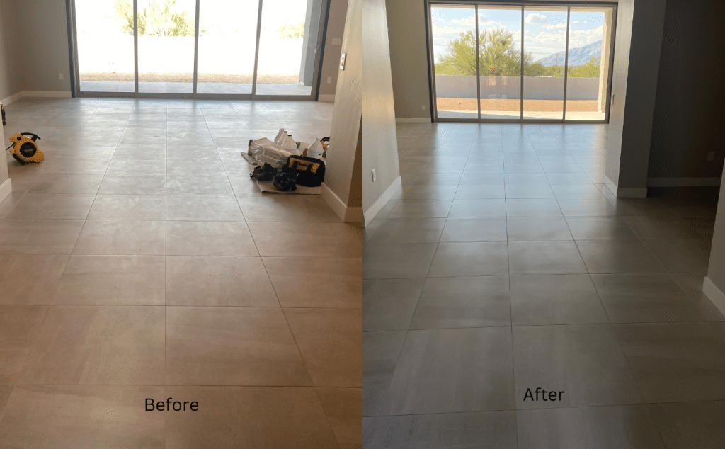Clean Tile Floor Before and After