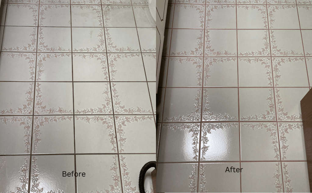 Clean Tile Floor Before and After