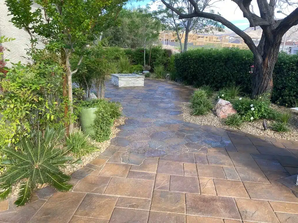 Cleaned and sealed pavers